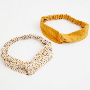 🆕Torrid Mustard Yellow Floral Soft Headband Set